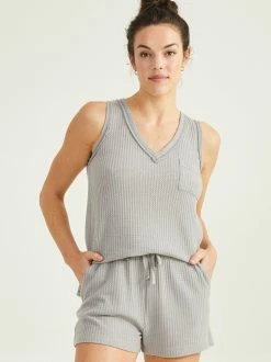 Day Off Waffle Top 6 Day Off Waffle Top -Pippa Shop 000029 CR1194 T GREY 02