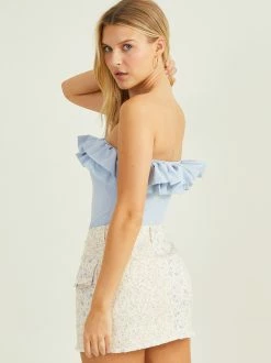 Sunny Poplin Ruffle Bodysuit -Pippa Shop 000196 MT4925 23 BLUE 02