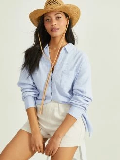 Hannah Bubble Gauze Button Down