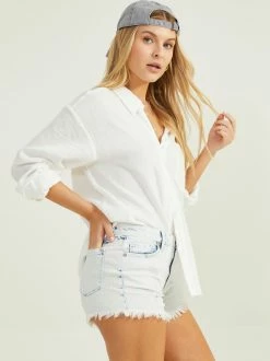 Hannah Bubble Gauze Button Down -Pippa Shop 000223 NT10291 WHITE 02