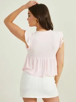 Aubrey Ribbed Top 7 Aubrey Ribbed Top -Pippa Shop 000866 BE21551 23 LT PINK 03