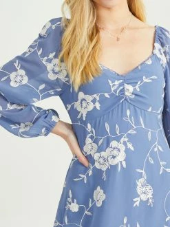 Freya Floral Dress 8 Freya Floral Dress -Pippa Shop 000866 BE53295 LS DENIM 03