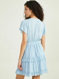 Avalina Ruffled Dress -Pippa Shop 000866 BE54103 23 SKY BLUE 02
