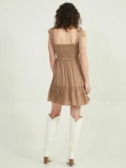 Amelia Floral Dress -Pippa Shop 000866 BE54496 S23 MOCHA CREAM 03