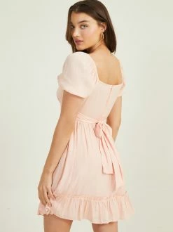 Madison Puff Sleeve Dress -Pippa Shop 000866 BE55264 ISS BLUSH 02