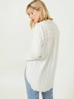 Abby Striped Top -Pippa Shop 000921 T1587RLAS WHITE 02