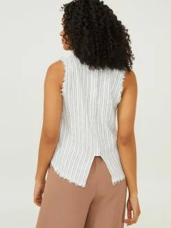 Hadley Striped Tank -Pippa Shop 000921 T2037LRAS IVORY NAVY 02