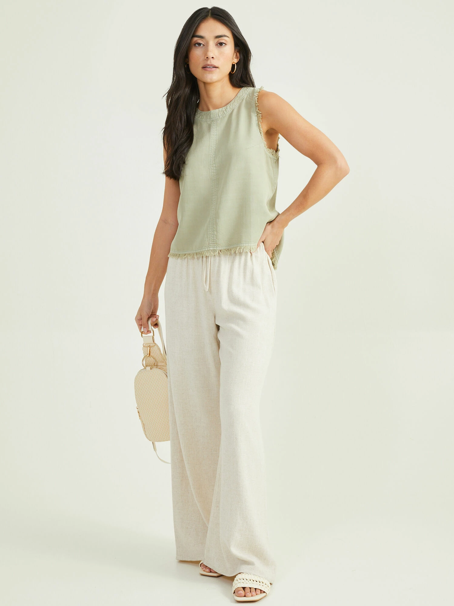 Sarah Fray Hem Tank 1 Sarah Fray Hem Tank