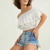 Teagan Two Tone Denim Shorts
