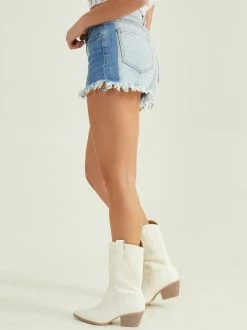 Teagan Two Tone Denim Shorts 7 Teagan Two Tone Denim Shorts -Pippa Shop 000940 23865AS S23 LIGHT WASH 03
