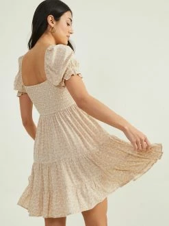 Addey Dress -Pippa Shop 001125 ADDEY B72 TAUPE IVORY 02