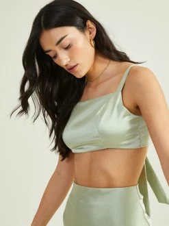 Luci Satin Tie Back Tank -Pippa Shop 001125 DAZIE Z293 DESERT SAGE 02