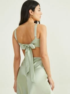 Luci Satin Tie Back Tank -Pippa Shop 001125 DAZIE Z293 DESERT SAGE 03