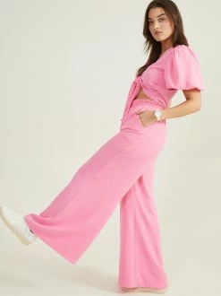 Gemma Tie Front Top -Pippa Shop 001125 KORLY Z294 HOT PINK 02