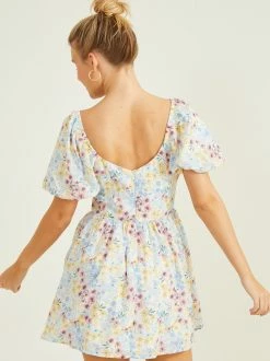Meg Floral Dress -Pippa Shop 001125 MEGGY F231 IVORY MULTI 02