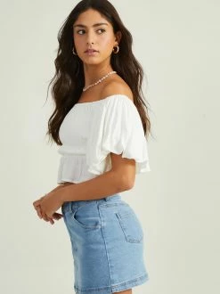 Stella Bubble Sleeve Top -Pippa Shop 001125 PAULENE T14 WHITE 02