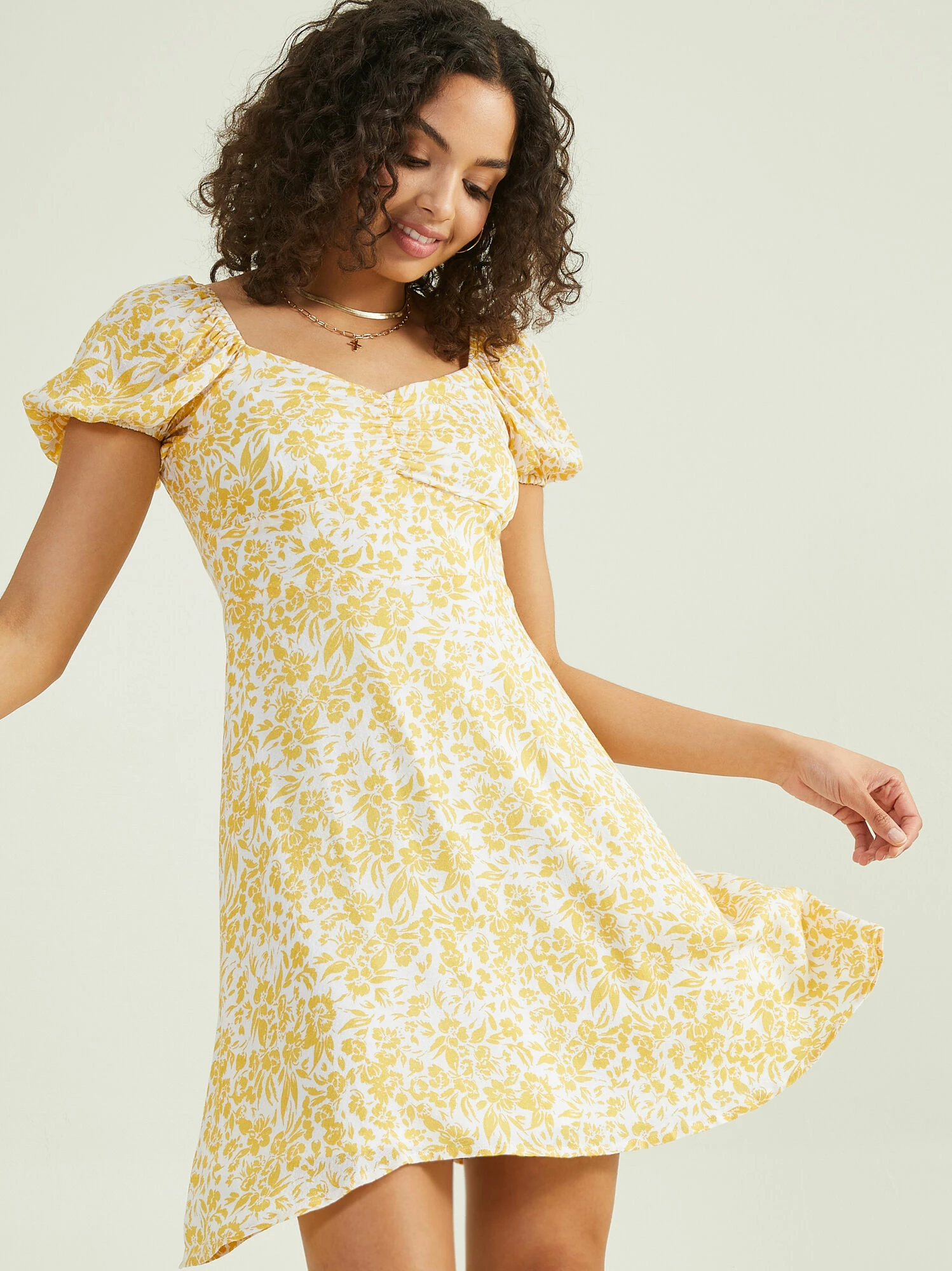 Jordyn Puff Sleeve Floral Dress 1 Jordyn Puff Sleeve Floral Dress