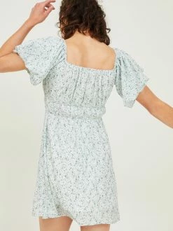 Sabrina Puff Sleeve Dress 5 Sabrina Puff Sleeve Dress -Pippa Shop 001163 D83642 06A WHITE SAGE 02