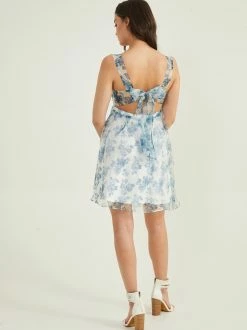 Lauren Floral Dress -Pippa Shop 001163 ID86107 02A WHITE BLUE 02