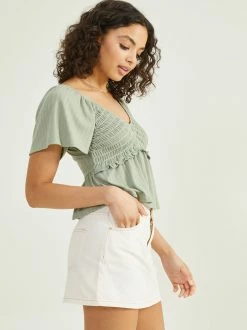 Bridgette Babydoll Top -Pippa Shop 001163 KT20796 01A DESERT SAGE 03