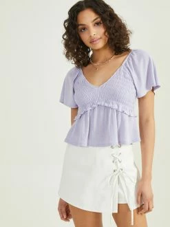 Bridgette Babydoll Top -Pippa Shop 001163 KT20796 01A LAVENDER FROST 02