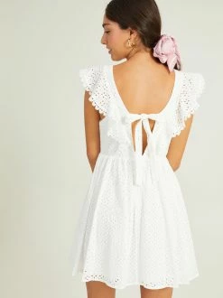Callie Smocked Eyelet Dress -Pippa Shop 001173 26AP38QMPP WHITE 02