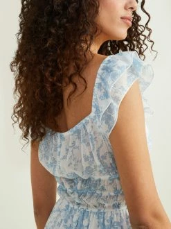 Aleena Floral Dress -Pippa Shop 001173 26AP77FRKI 23 WHITE BLUE 02