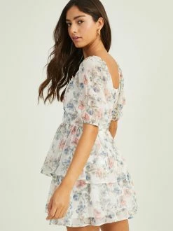 Loren Floral Dress -Pippa Shop 001173 26CM99MZUP IVORY MULTI 03