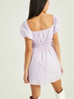 Loretta Puff Sleeve Dress 5 Loretta Puff Sleeve Dress -Pippa Shop 001173 26CR28NUBP LILAC 02