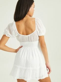 Ruth Puff Sleeve Dress 5 Ruth Puff Sleeve Dress -Pippa Shop 001173 26CT98CKZP WHITE 02