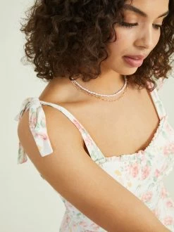 Corinne Floral Mini Dress -Pippa Shop 001173 26Z660NYPP WHITE PINK 02