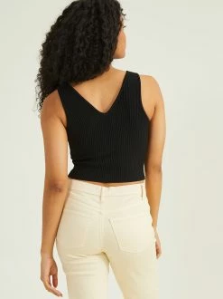 Ava Ribbed Tank Top -Pippa Shop 001753 T7515 B BLACK 02
