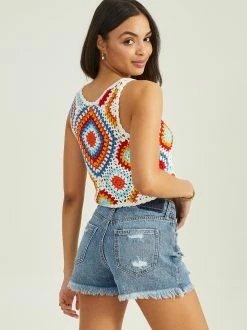 Crochet Cropped Tank -Pippa Shop 001753 W8696 23 WHITE 02