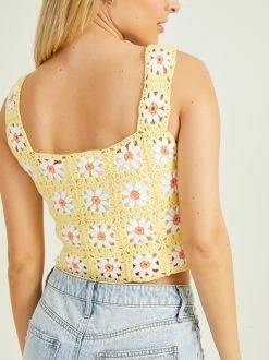 Wildflower Crochet Tank -Pippa Shop 001753 W9051 YELLOW 02