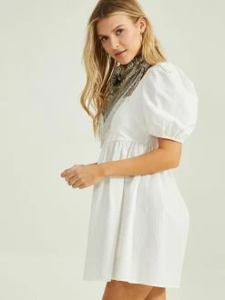 Gracie Puff Sleeve Mini Dress 7 Gracie Puff Sleeve Mini Dress -Pippa Shop 001761 ISS1008D IVORY 03