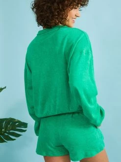 Terry Cloth Coverup Top 5 Terry Cloth Coverup Top -Pippa Shop 001761 M7811T 1 GREEN 02