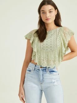 Aurelia Eyelet Top