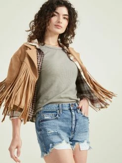 Ava Distressed Denim Shorts