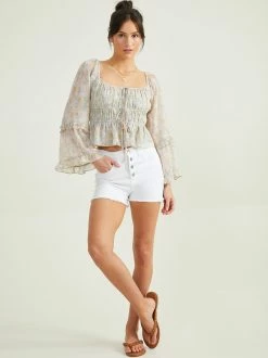 Ava Fray Hem Denim Shorts