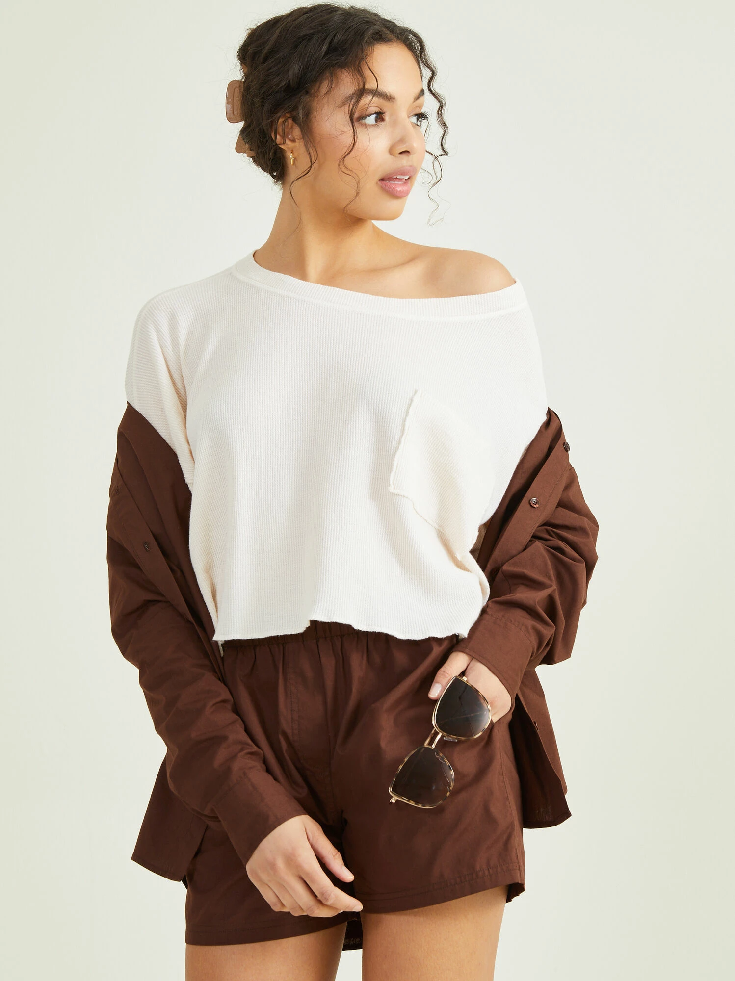 Claire Thermal Ruffle Top 1 Claire Thermal Ruffle Top