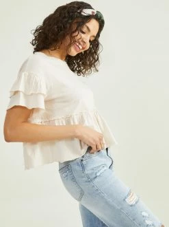 Nora Ruffle Baby Doll Top -Pippa Shop 001890 A1916K117JI IVORY 02