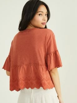 Denise Babydoll Top -Pippa Shop 001890 A2086K117JI REDWOOD 02