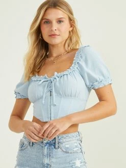Lily Linen Corset Top