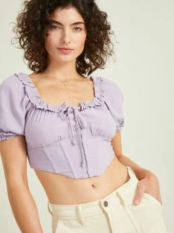 Lily Linen Corset Top