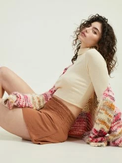 Harper Smocked Shorts -Pippa Shop 001890 H1278W039JD LATTE 02