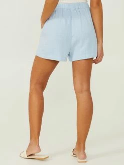 JoAnne Linen Shorts -Pippa Shop 001890 H1325W080JI LIGHT BLUE 03