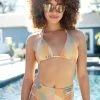 Geo Shimmer Swim Top