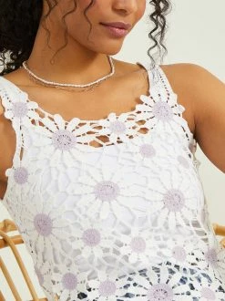 Floral Crochet Tank