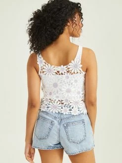 Floral Crochet Tank -Pippa Shop 001913 SW0127AS LILAC WHITE 03