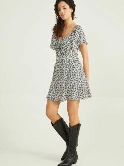 Hollie Floral Dress -Pippa Shop 001926 DADW339IMK OFF WHITE BLACK 02